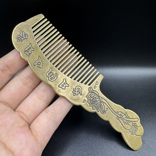 Copper comb vintage carved six - comb,